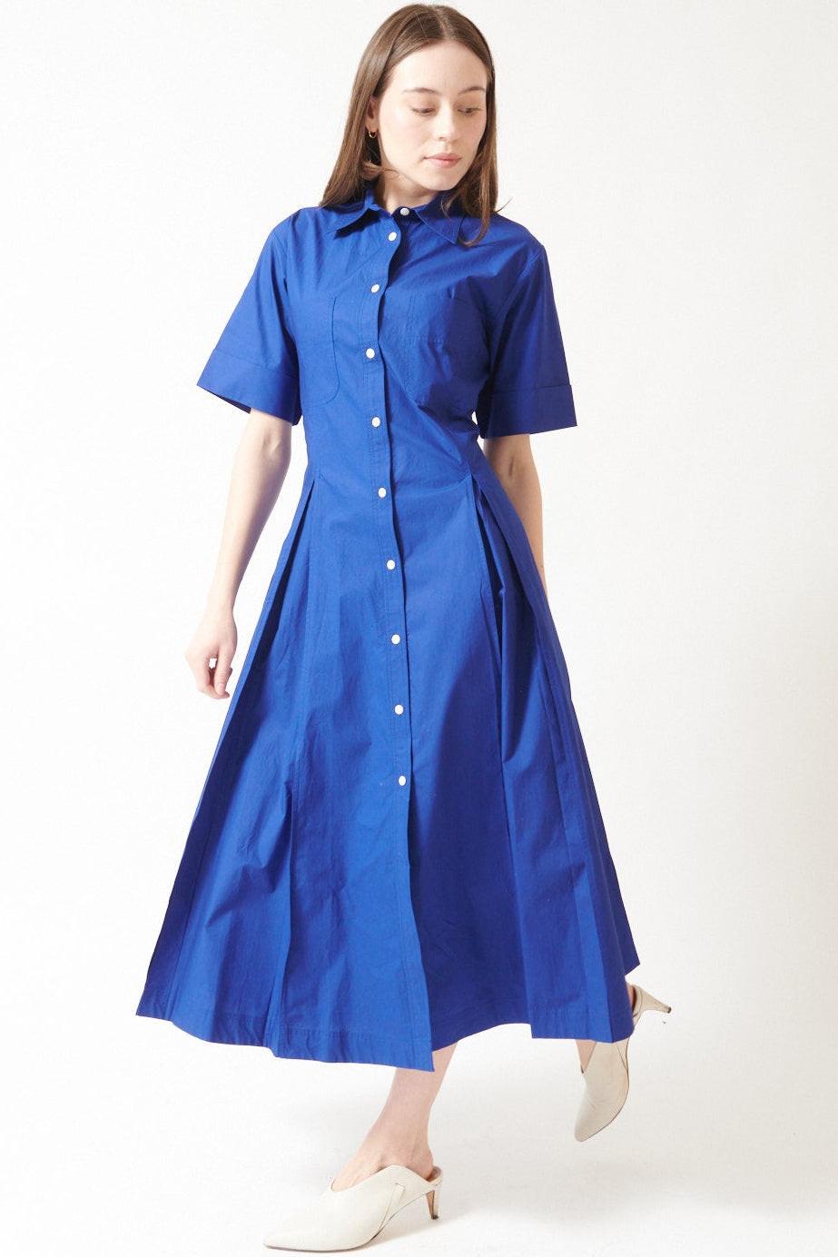 Angela wearing Lovebirds Carry Utility Dress front view