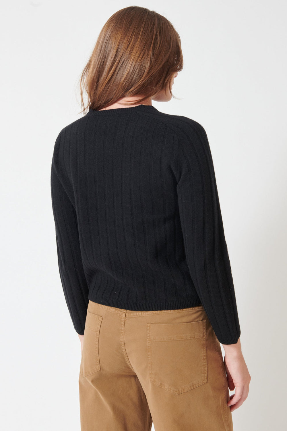 Julia wearing Nili Lotan Alise Sweater rear view