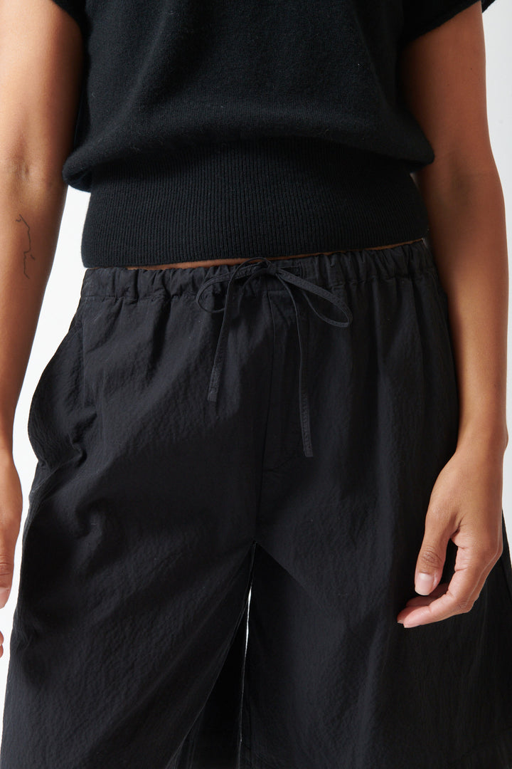 Amanda wearing Sablyn Gemma E Cinched Longer Short front/detail view