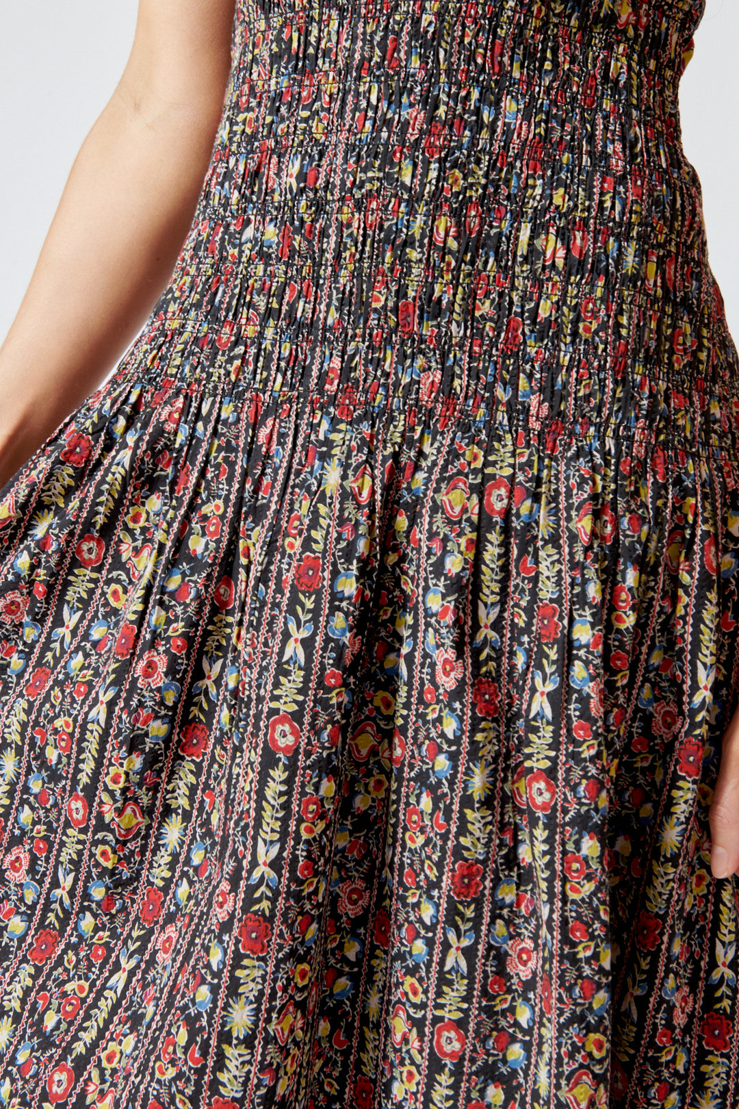 Mari wearing The Great The Paramour Dress front/detail view