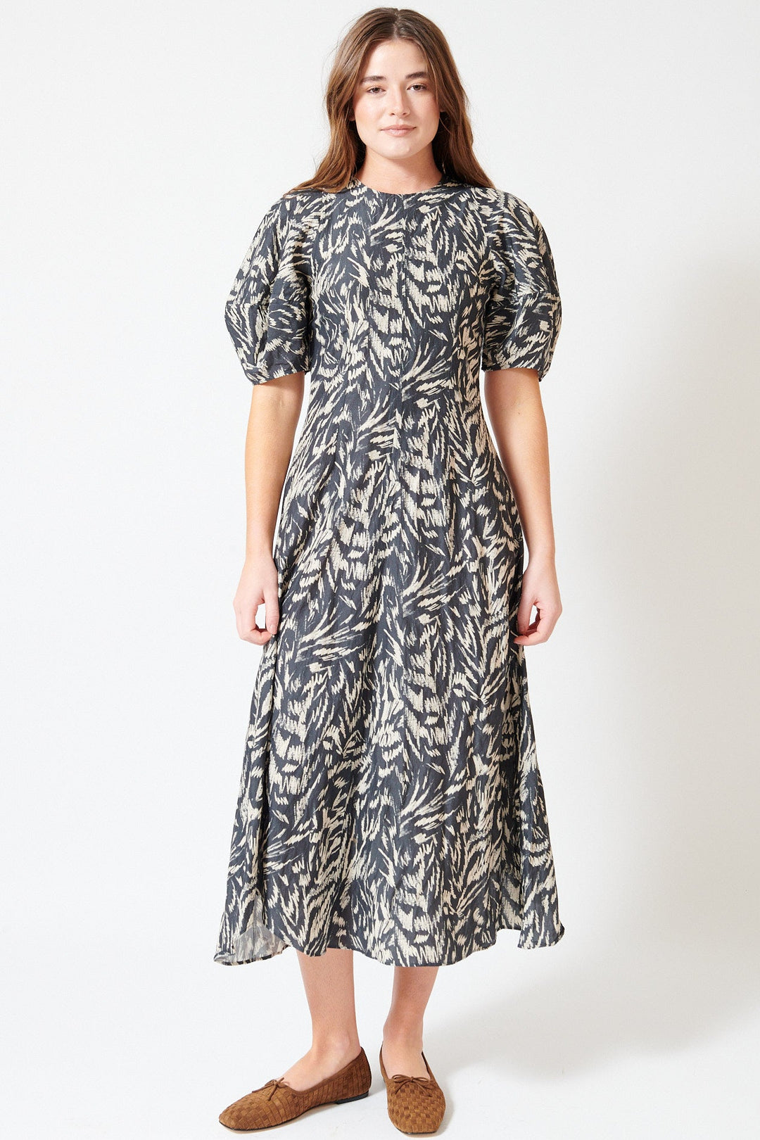 Julia wearing Apiece Apart Bettina Maxi front view