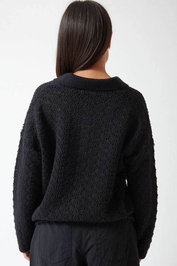 Amanda wearing Sablyn Izzy B Relaxed Shirt rear view