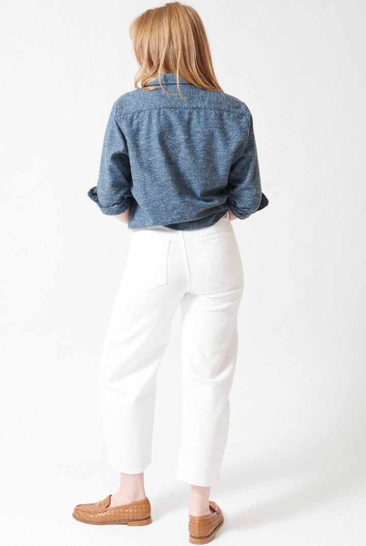 Waverly wearing Frank & Eileen Brennan Barrel Jean rear view