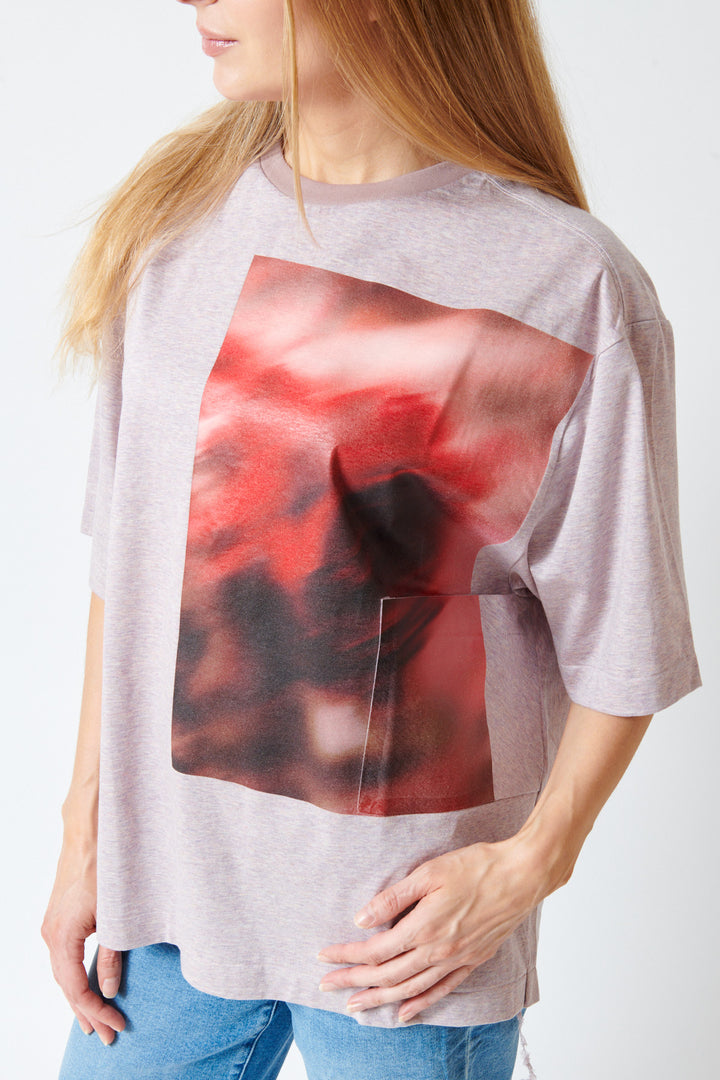Mari wearing Tanaka The Boxy Tee front view
