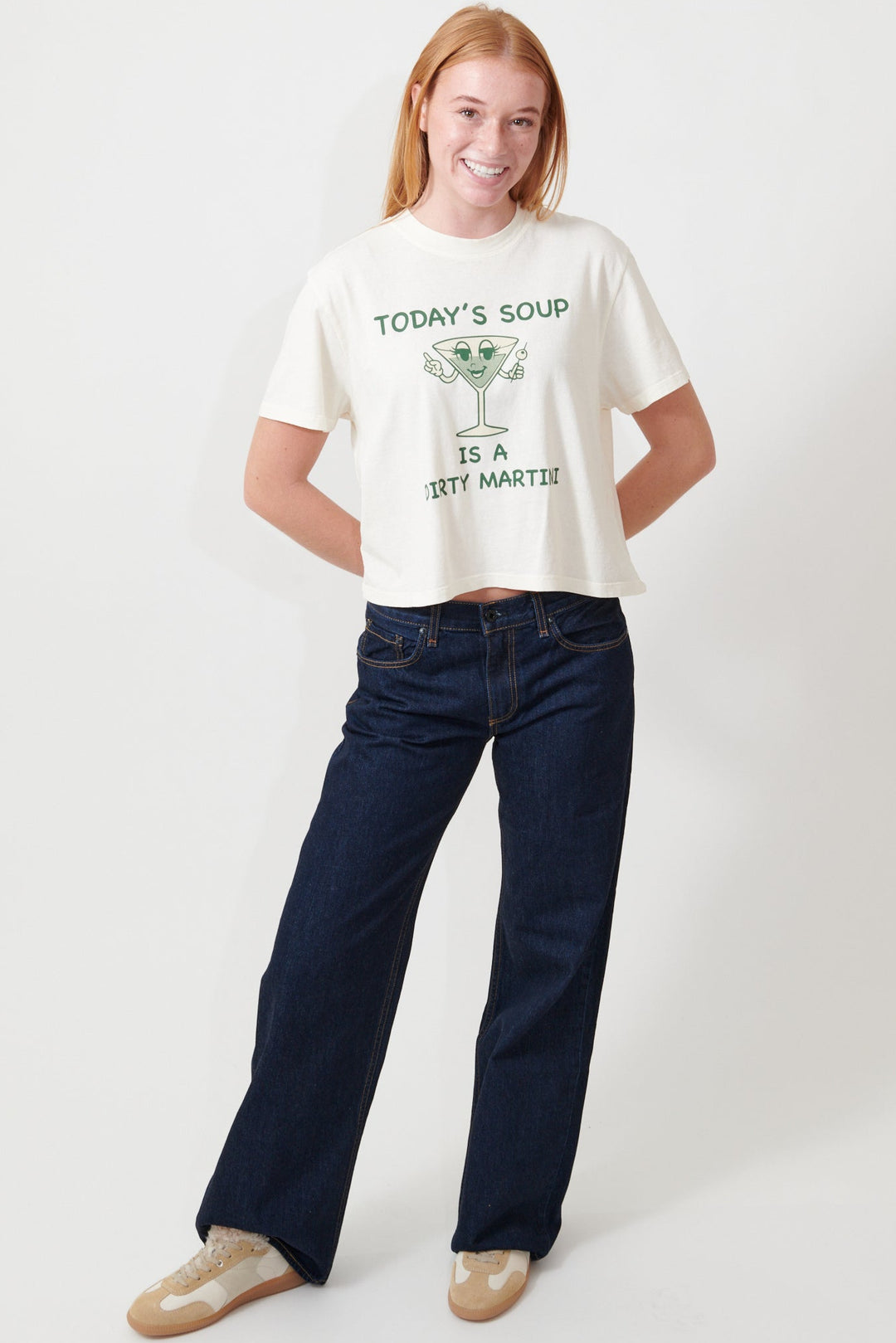 Aysia wearing ASKK NY Sullivan Jean front view