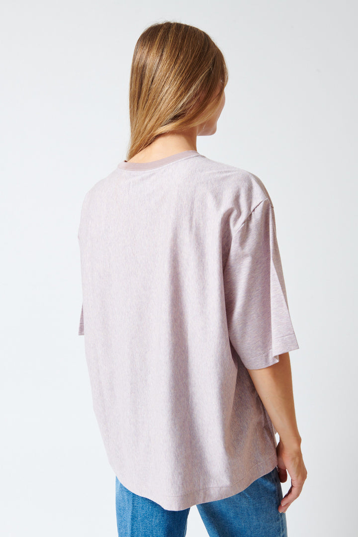 Mari wearing Tanaka The Boxy Tee rear view