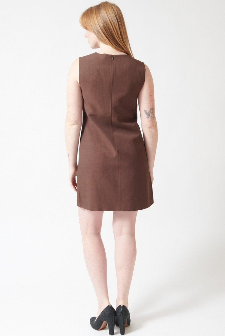 Waverly wearing P.A.R.O.S.H. Raisa Dress rear view