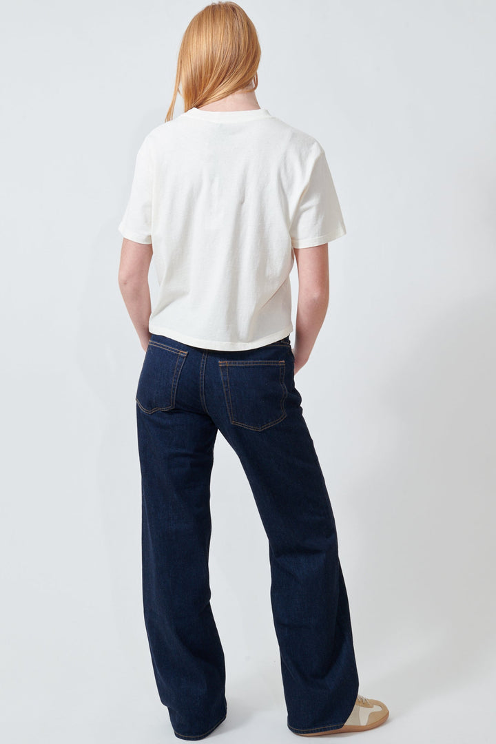 Aysia wearing ASKK NY Sullivan Jean rear view