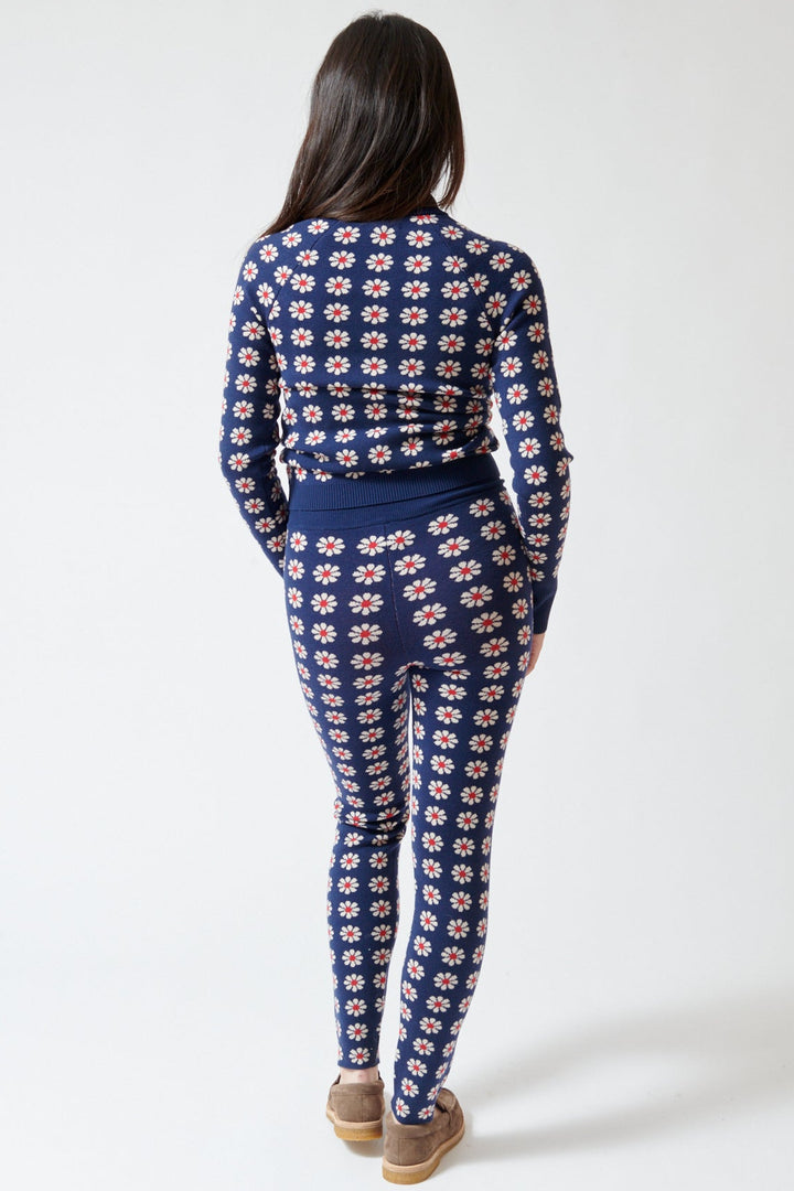 Lilly wearing The Great The Merino Legging rear view