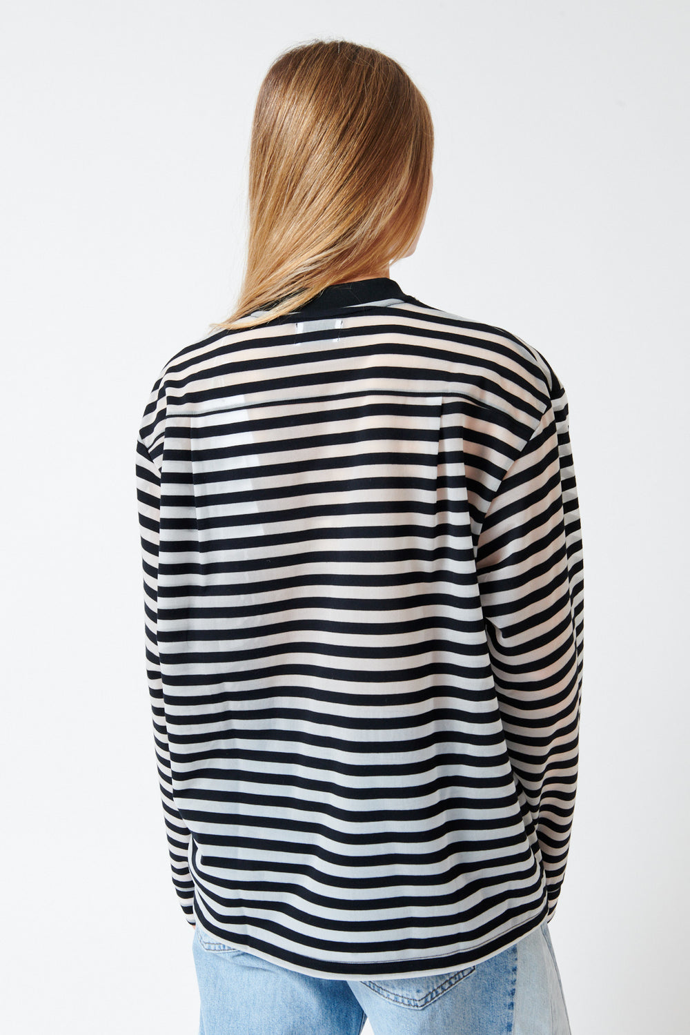 Mari wearing Tanaka The Long Sleeve Tee rear view
