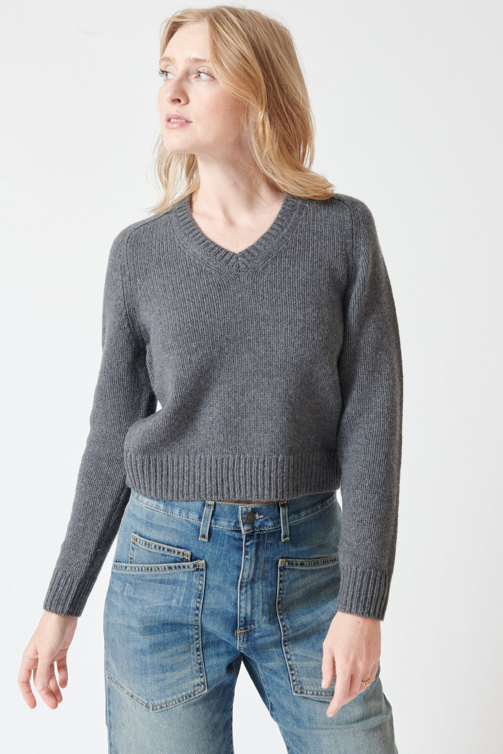 Madi wearing Nili Lotan Vicki Sweater front view