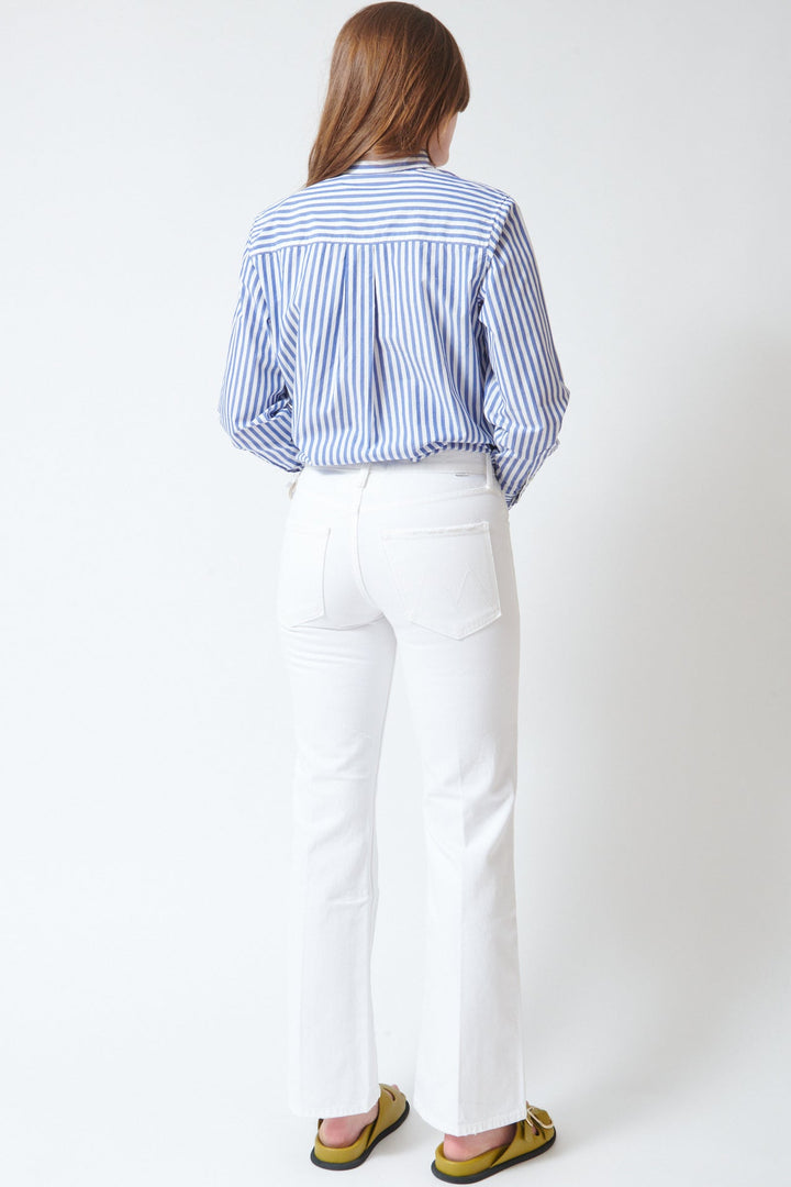 Julia wearing Mother Denim The Bookie Skimp rear view