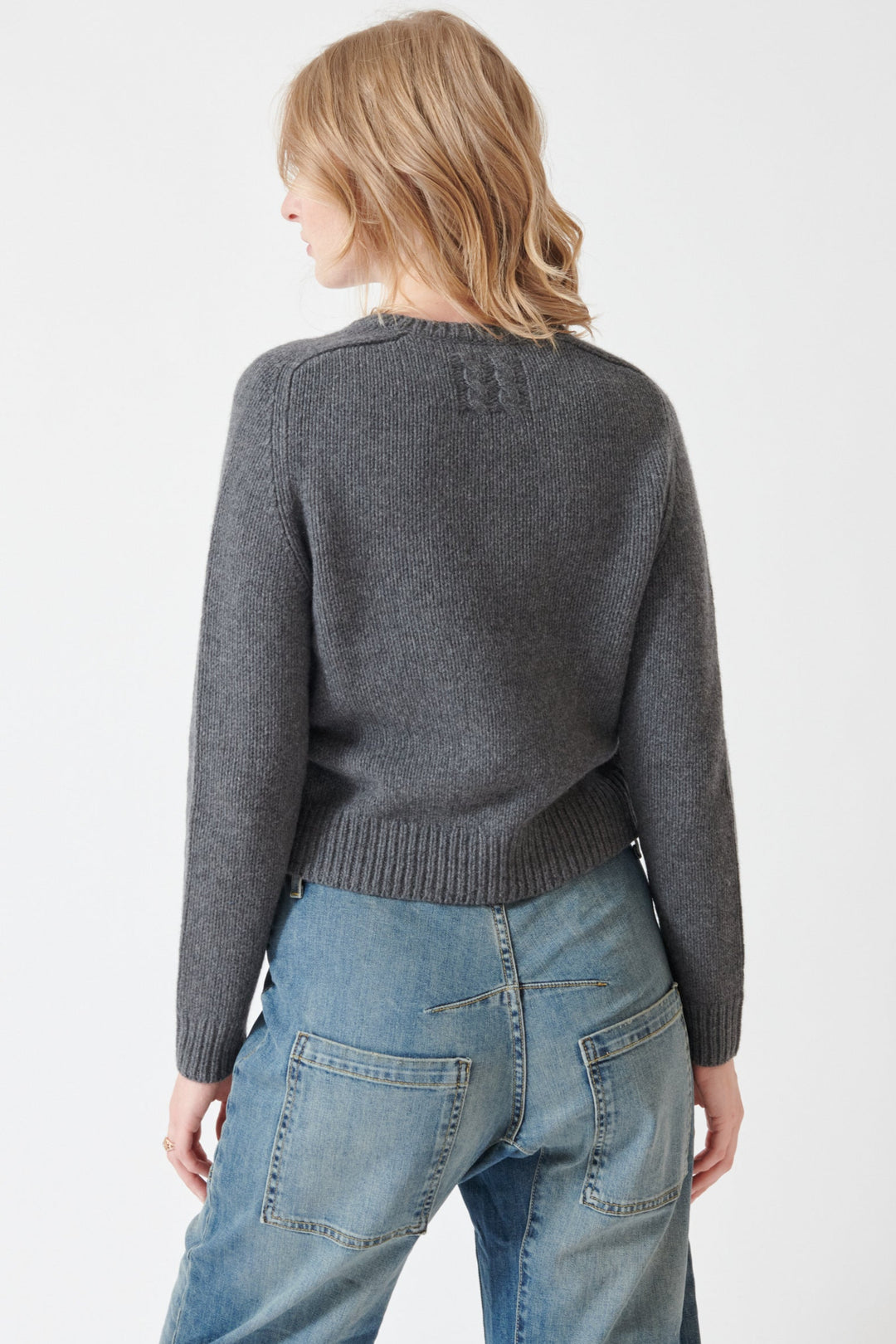Madi wearing Nili Lotan Vicki Sweater rear view