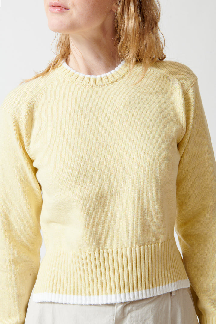 White + Warren Varsity Cotton Crewneck