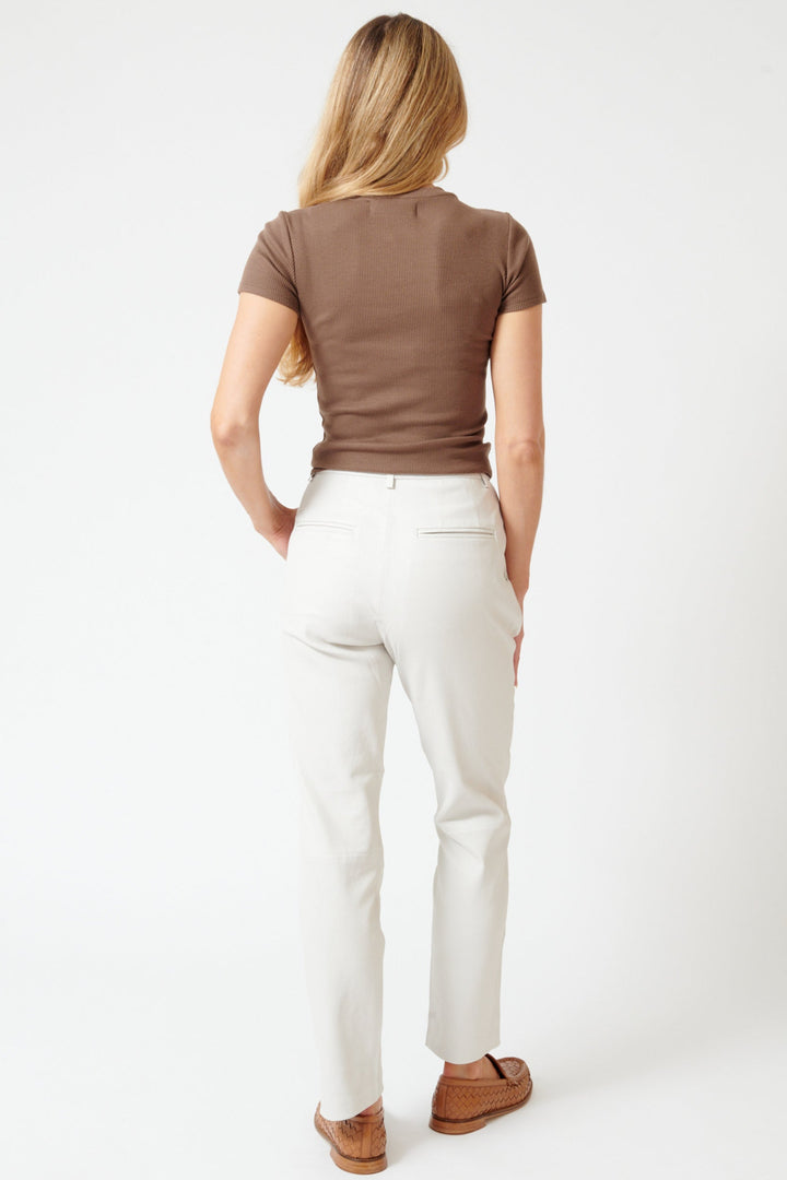 Mari wearing SPRWMN Sophia Cigarette Trousers rear view