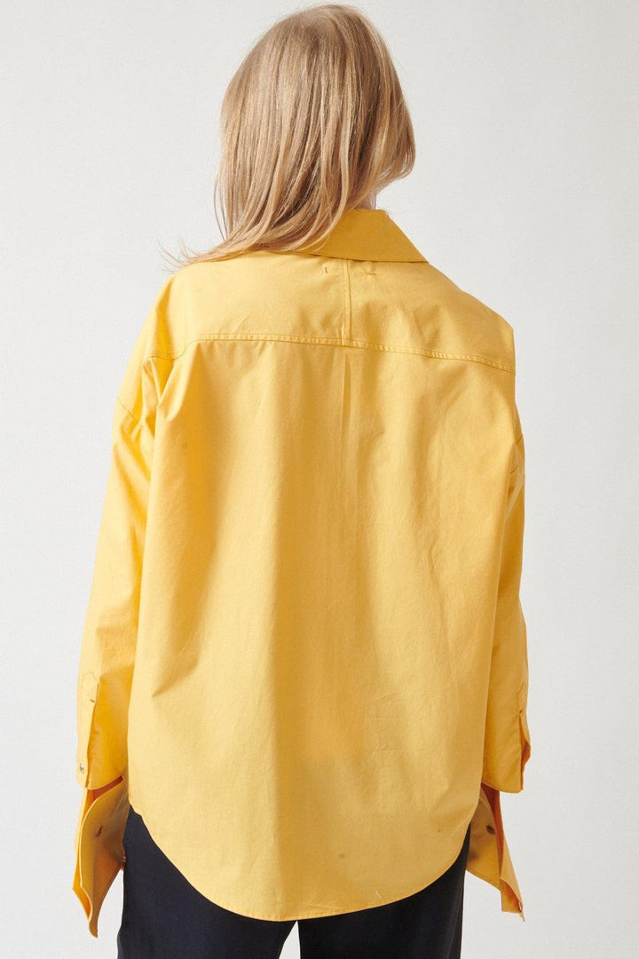 Madi wearing OSSOU Wren Shirt rear view