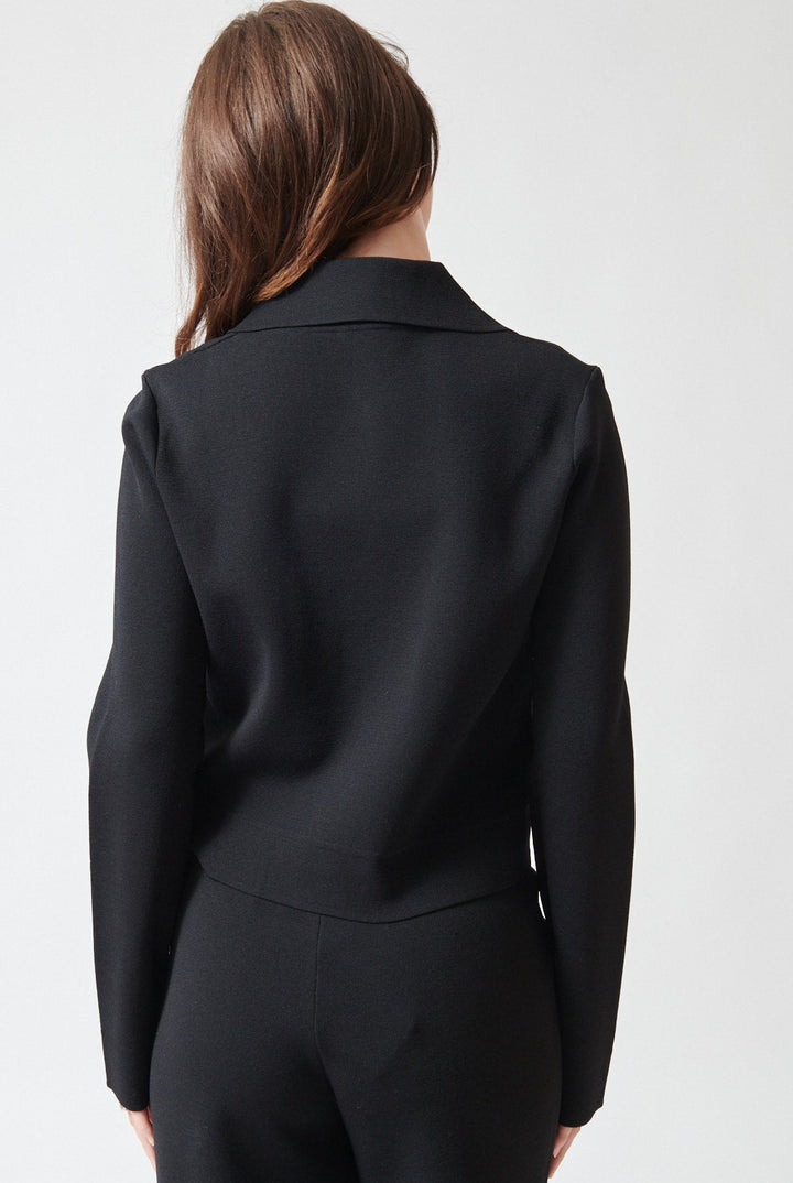 Sophie wearing P.A.R.O.S.H. Roma Jacket rear view