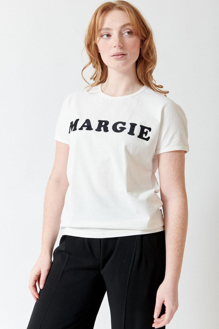 Waverly wearing MM6 Maison Margiela Heavy Cotton Jersey MARGIE Tee front view