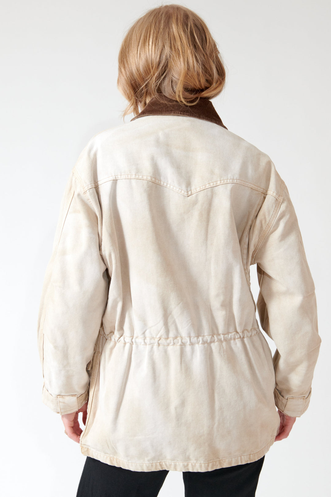 Madi wearing 6397 Teton Jacket rear view