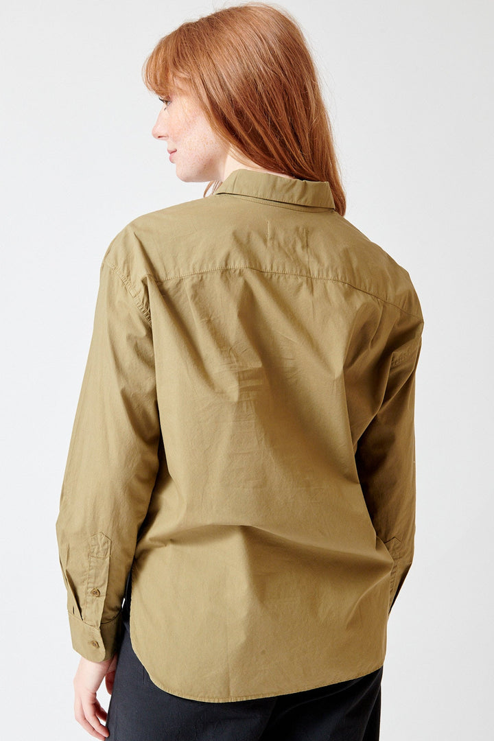 Waverly wearing Nili Lotan Amante Shirt rear view