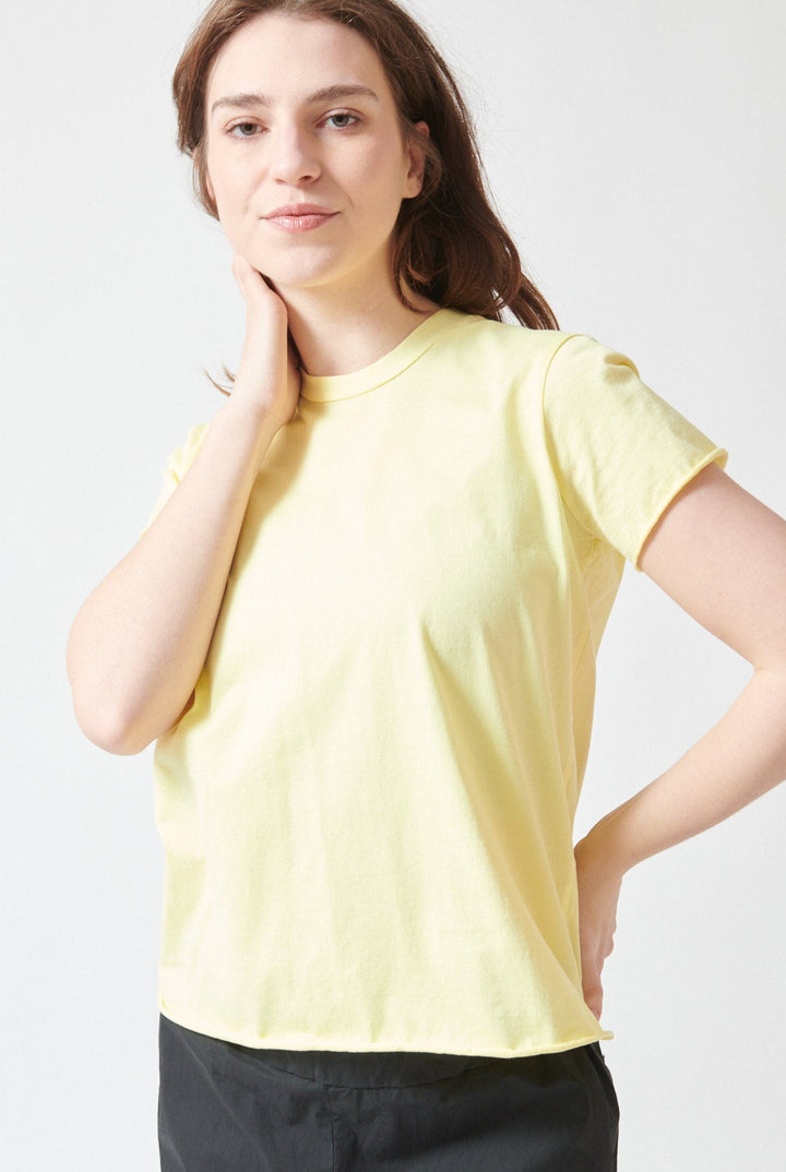 Sophie wearing Labo.Art Rich Jersey Tee front view