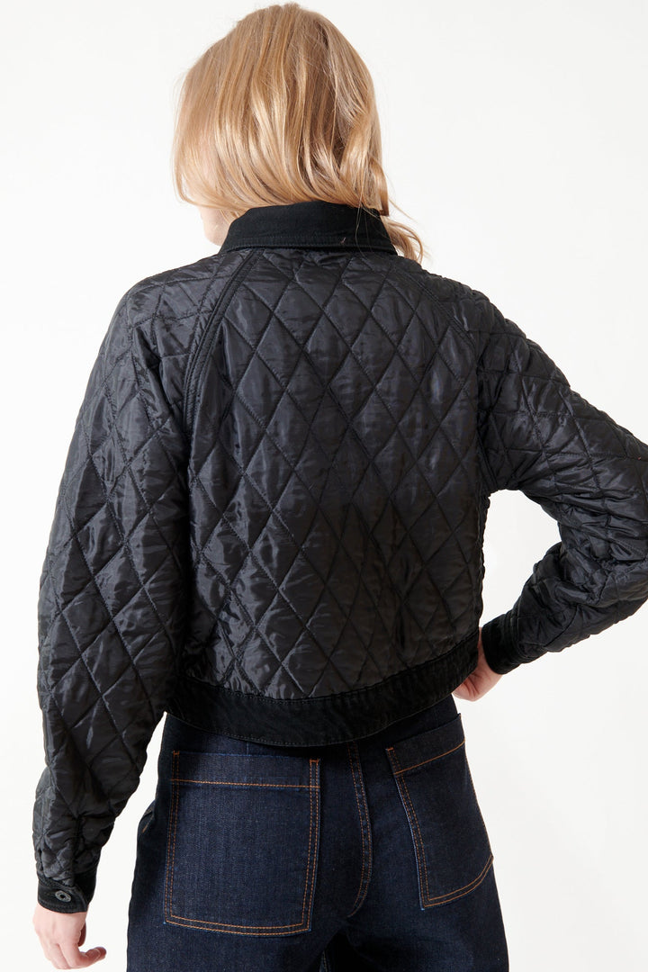 Madi wearing ASKK NY Bleeker Street Liner rear view