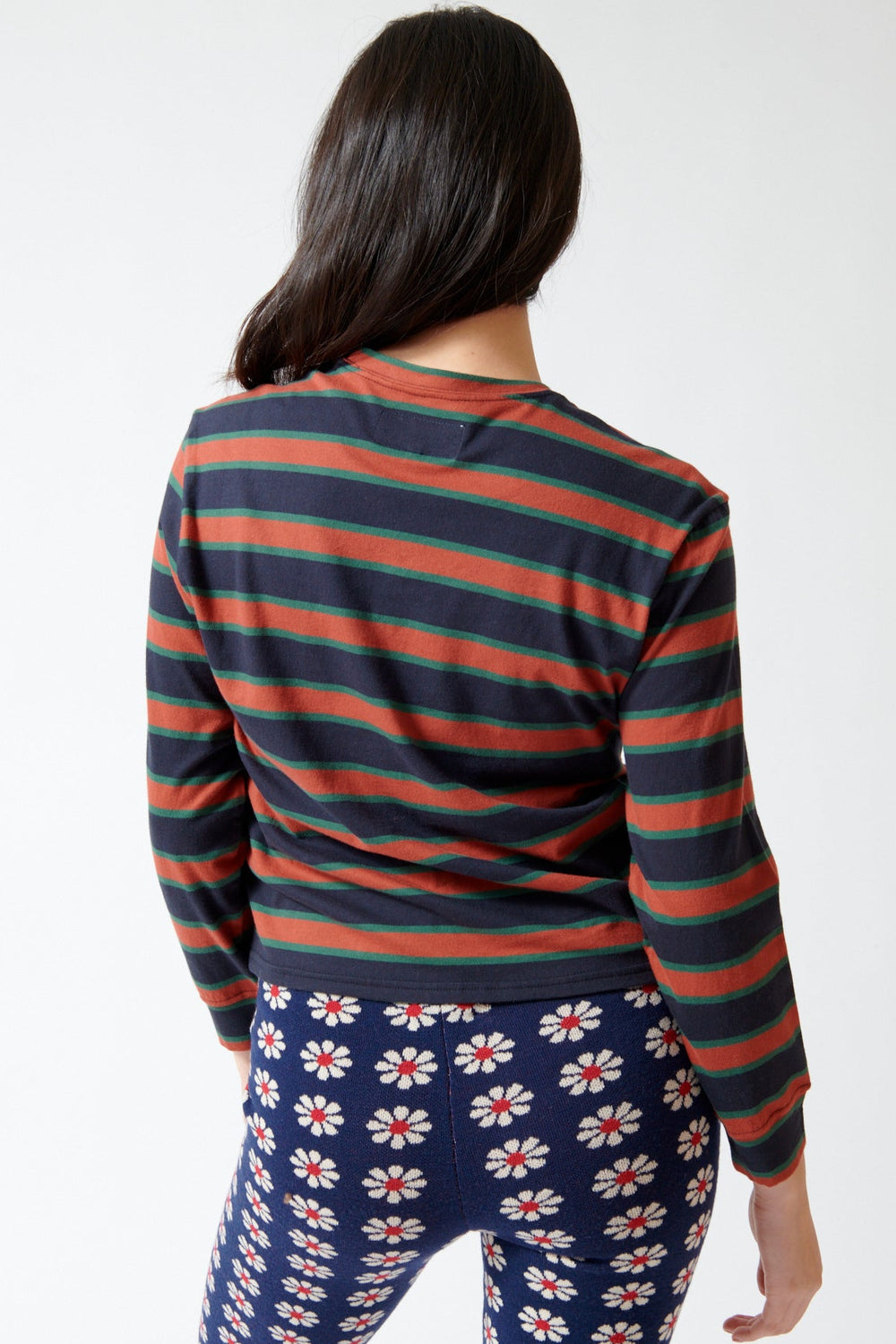 Lilly wearing The Great The Campus Crew rear view
