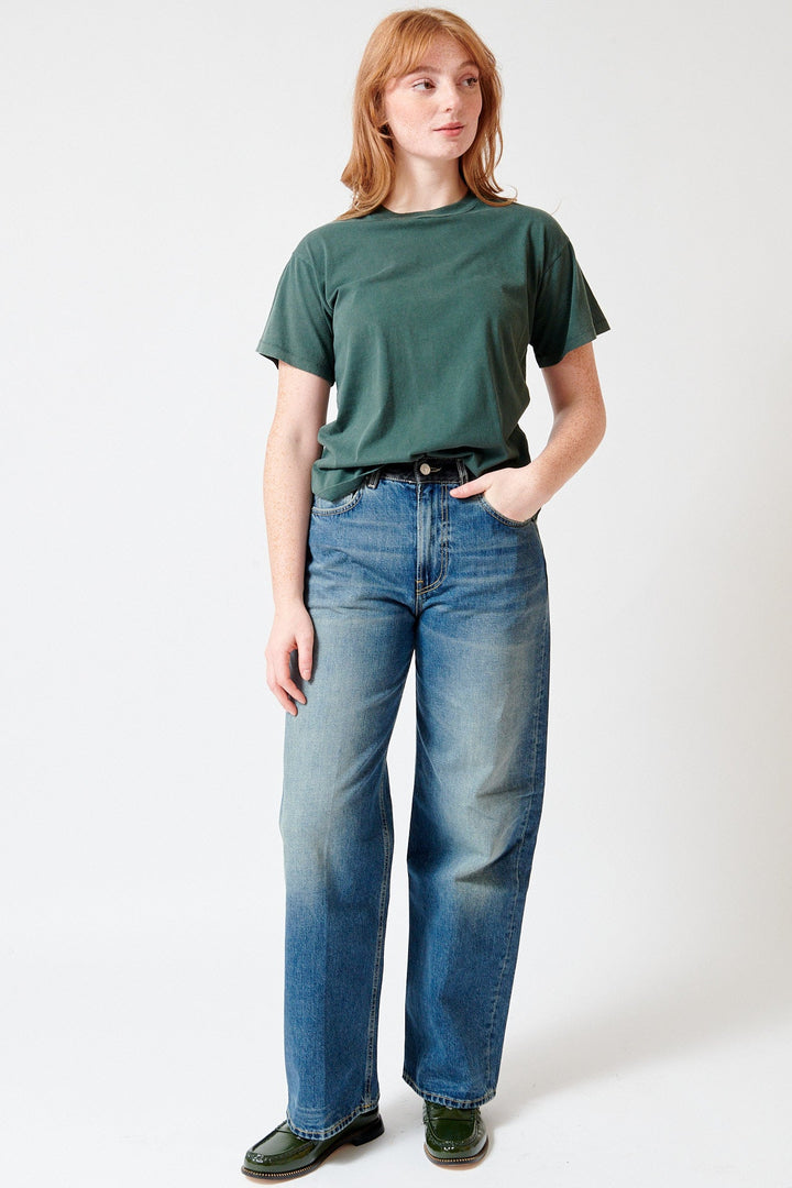 Waverly wearing 6397 Contrast WB Wide Jean front view