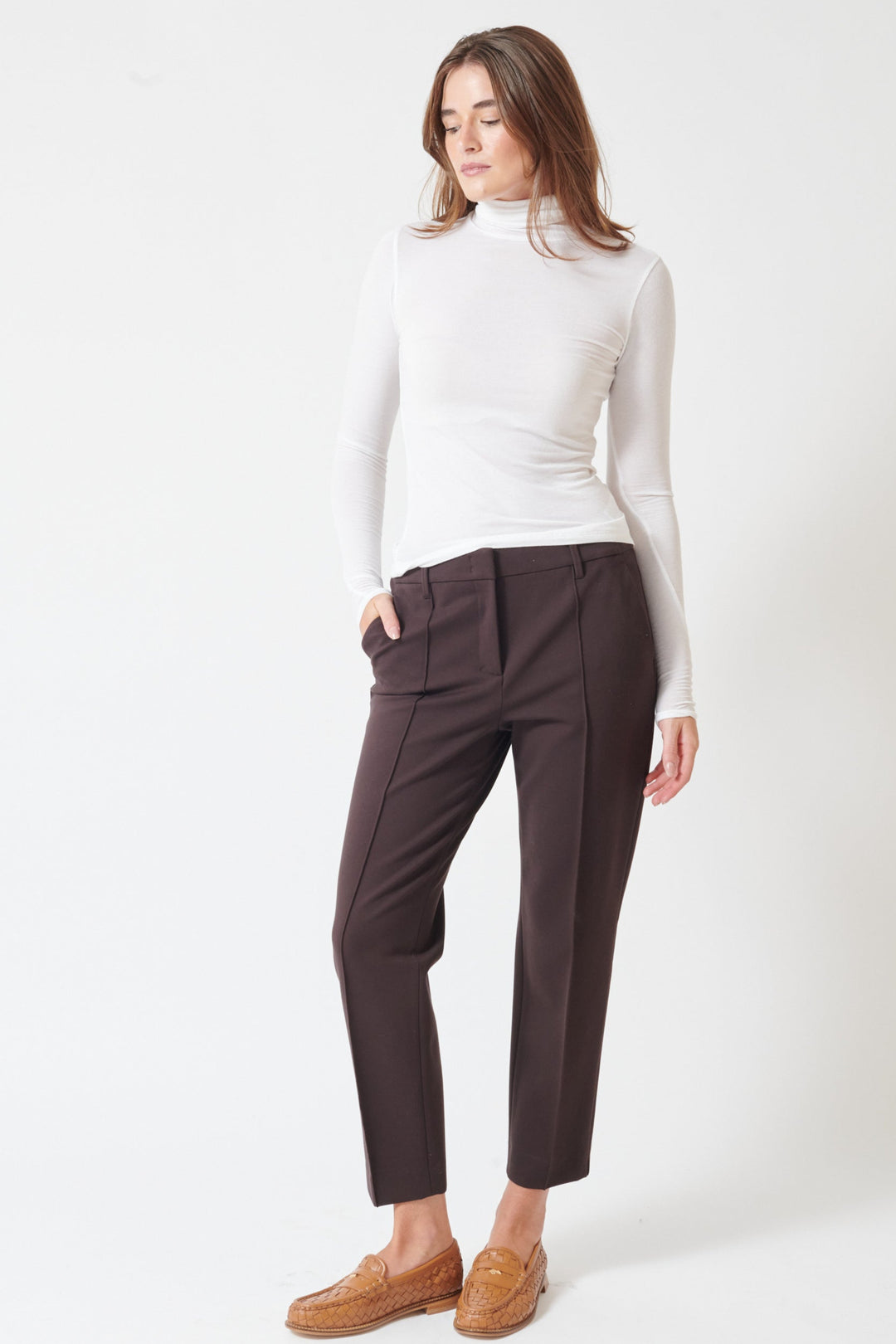 Julia wearing Dorothee Schumacher Emotional Essence Pants front view