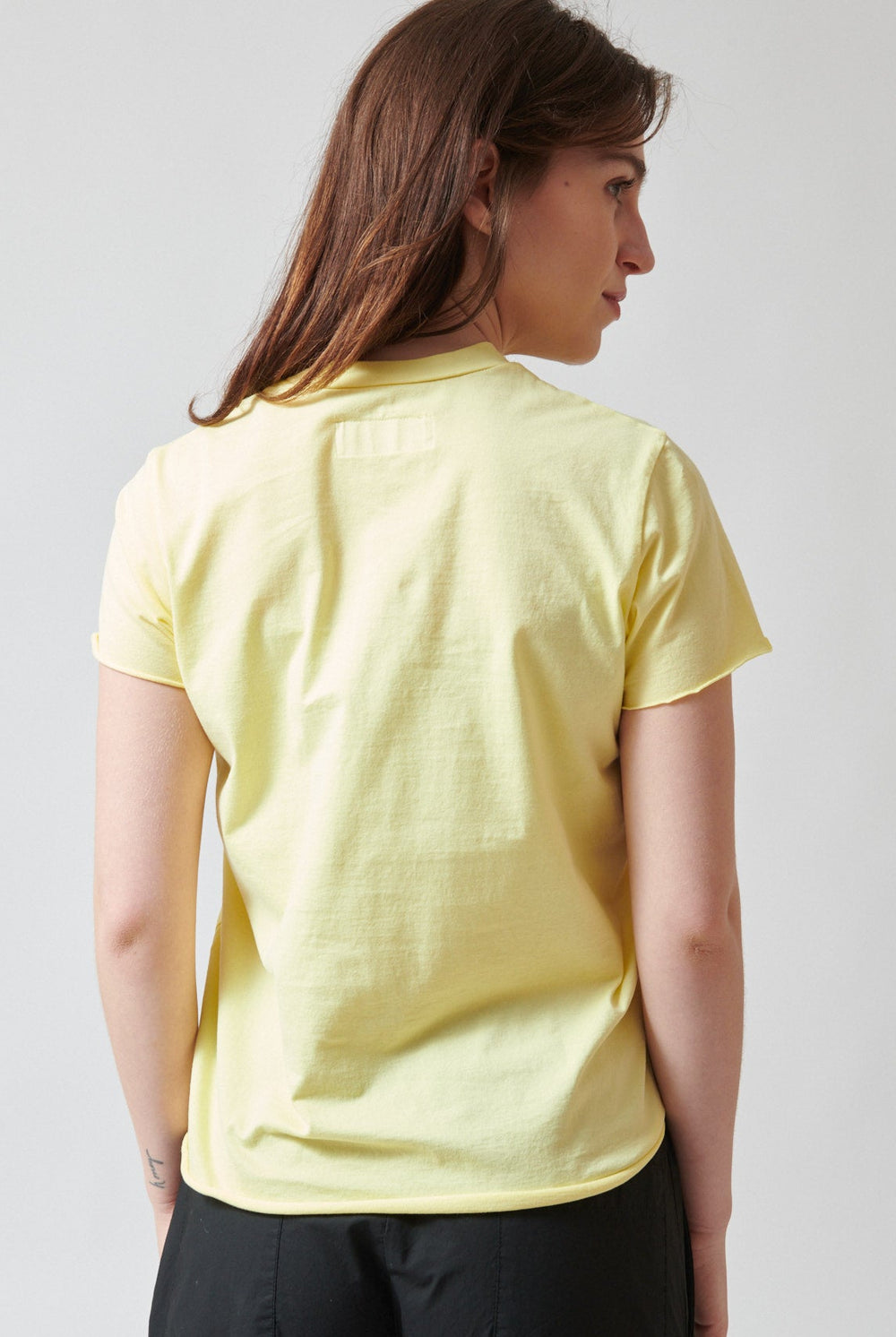 Sophie wearing Labo.Art Rich Jersey Tee rear view