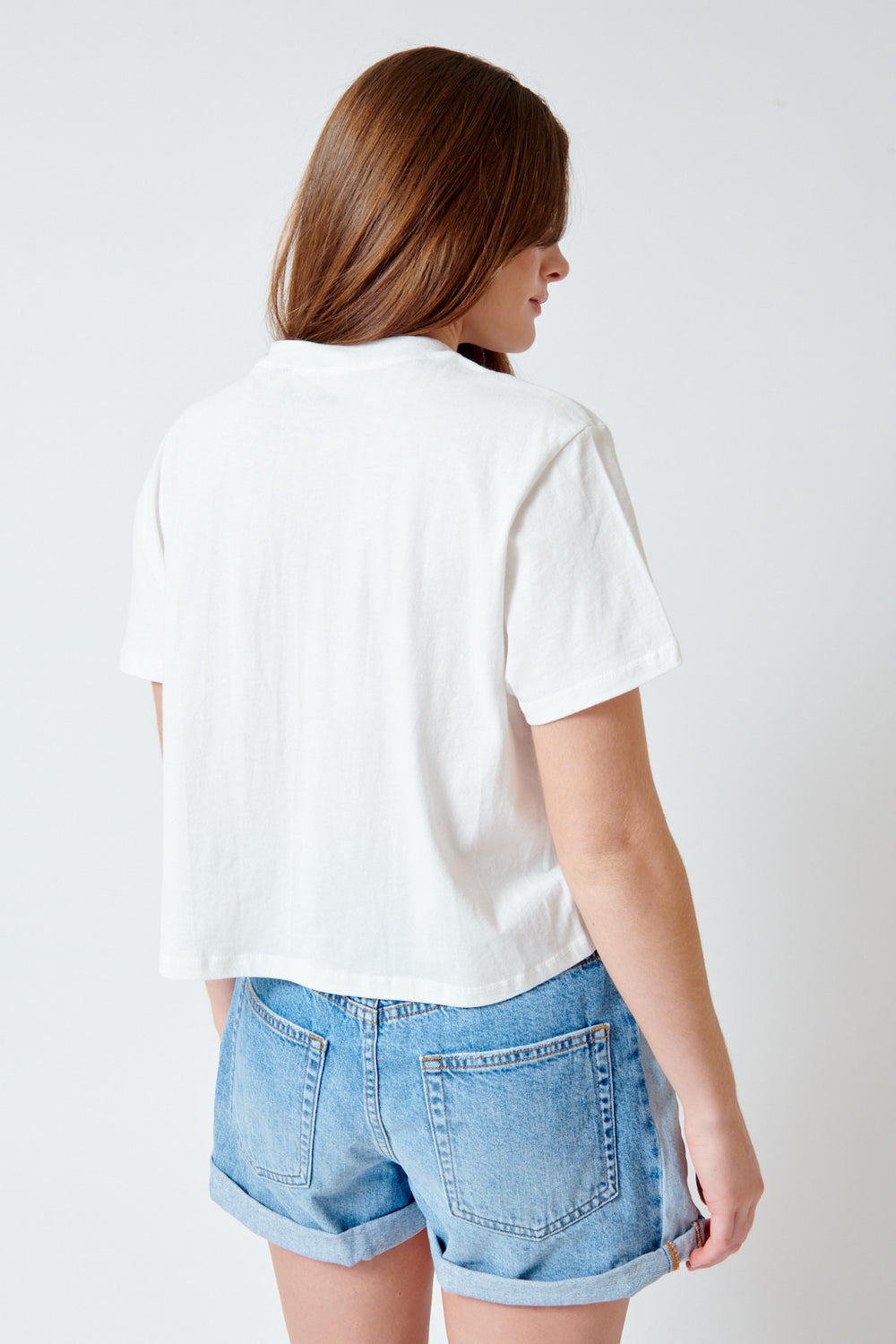 Julia wearing ASKK NY Cancun Short rear view