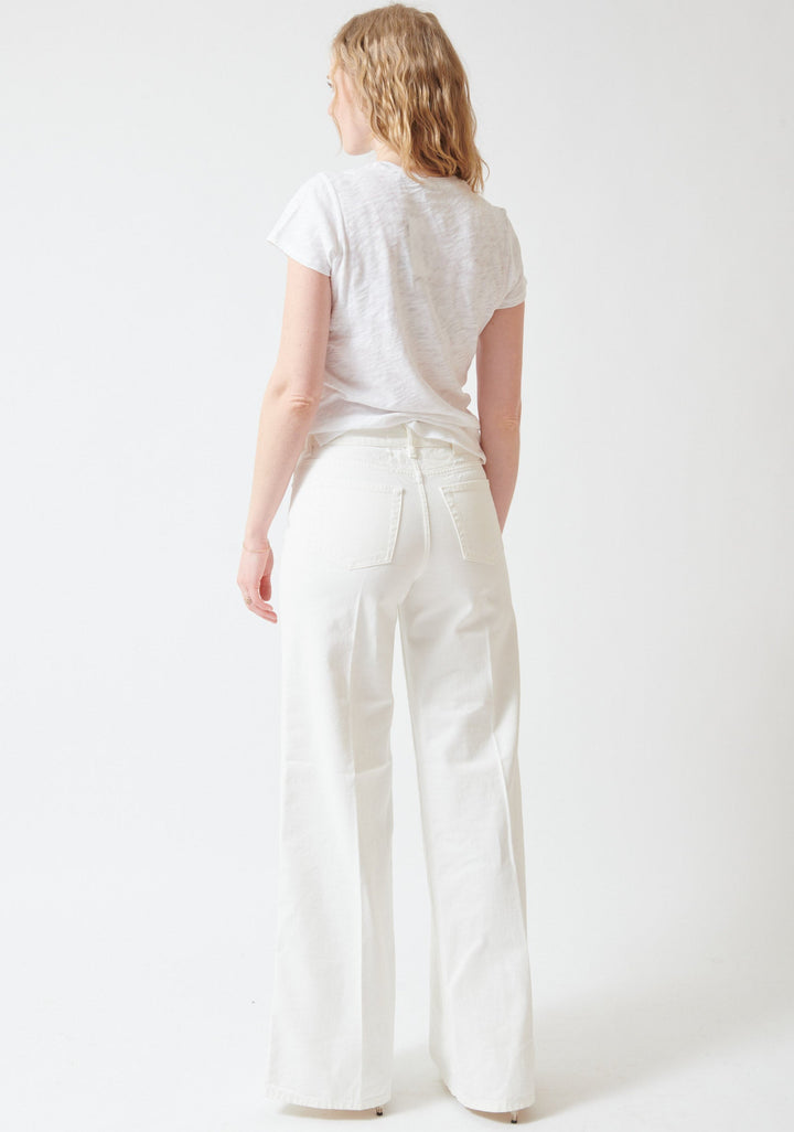 Madi wearing PT Torino Cyndi Wide Leg Jean rear view