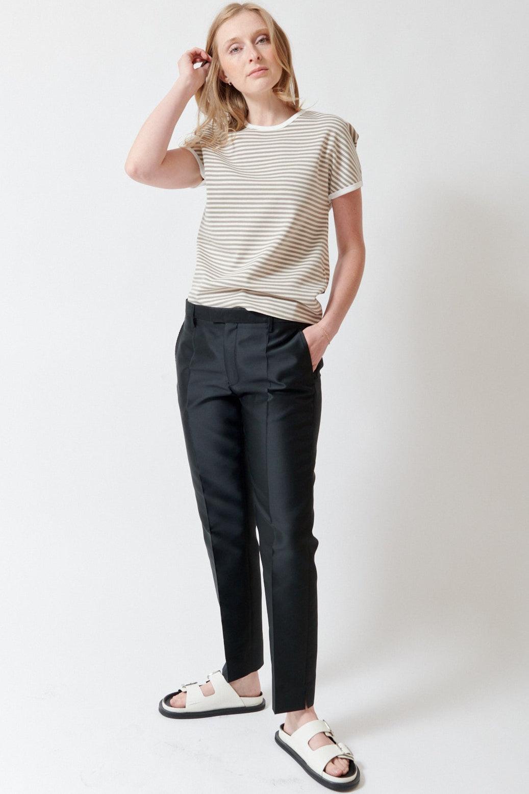 Madi wearing MM6 Maison Margiela Mikado Trouser front view