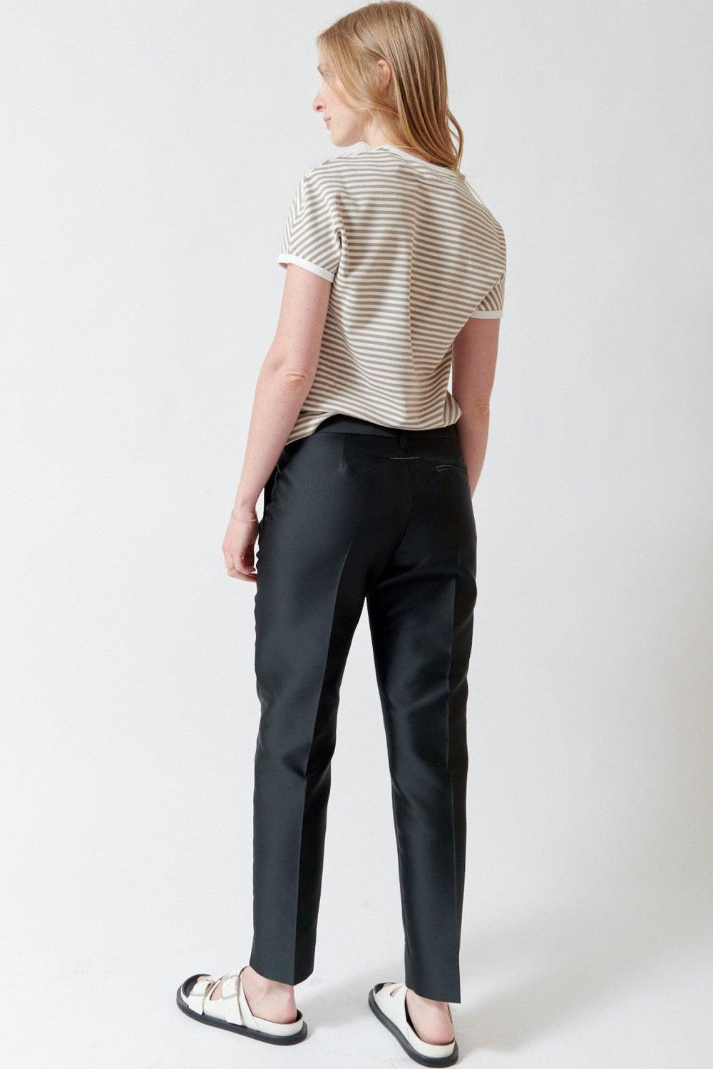 Madi wearing MM6 Maison Margiela Mikado Trouser rear view
