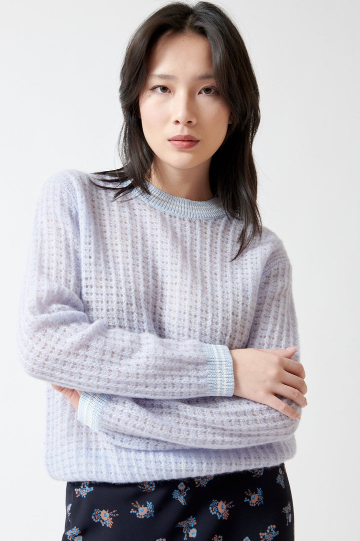 Lilly wearing Dorothee Schumacher Airy Softness Pullover front view