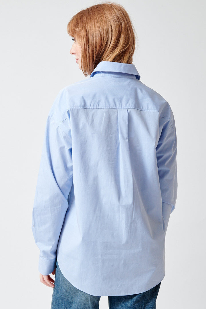 Waverly wearing 6397 Reworked Uniform Shirt rear view