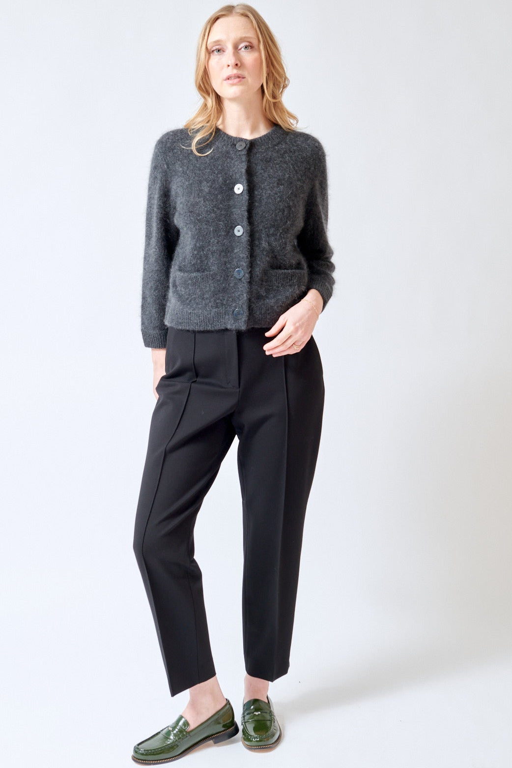 Madi wearing Dorothee Schumacher Emotional Essence Pants front view