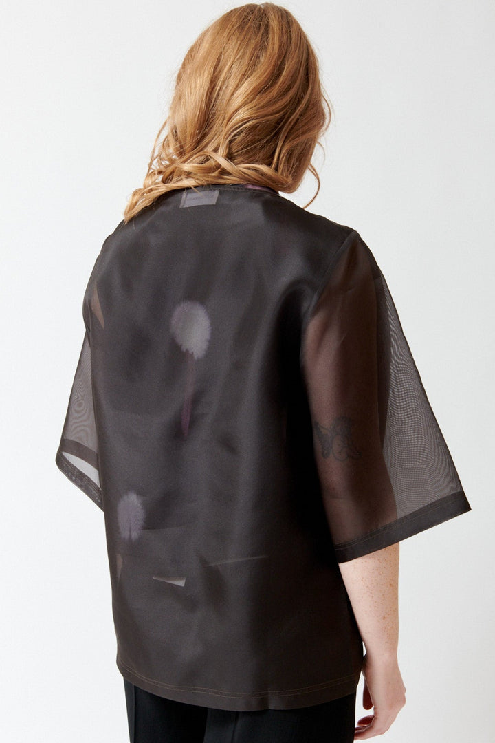 Waverly wearing Christian Wijnants Tuli Top rear view