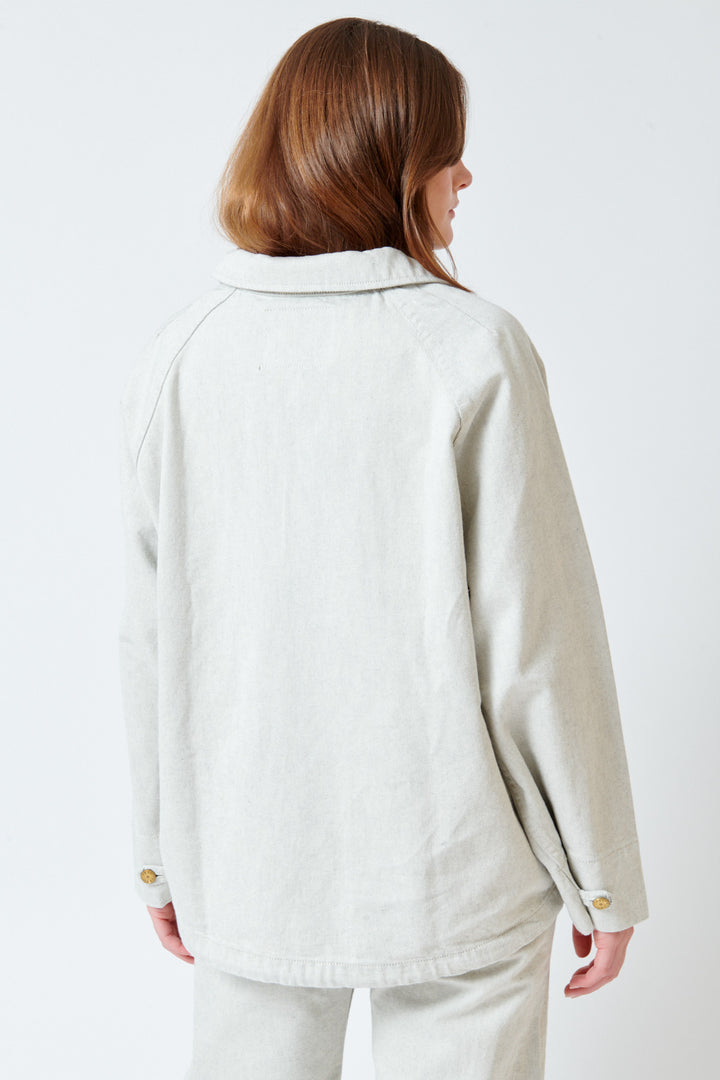 Julia wearing B Sides Davis Anorak rear view 