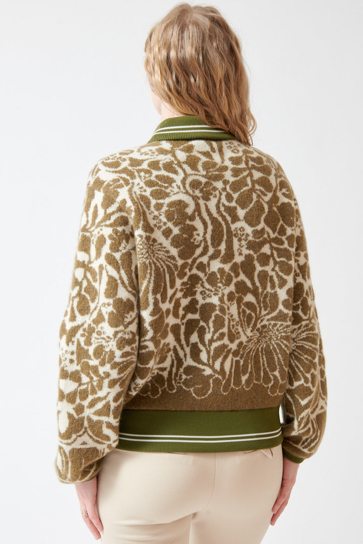 Madi wearing Dorothee Schumacher Secret Garden Jacket rear view