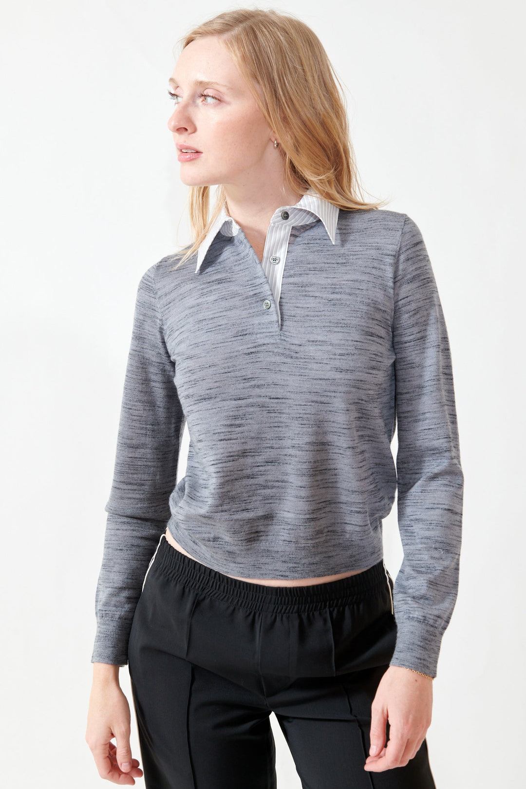 Madi wearing WE-AR4 The Charlie Polo front view