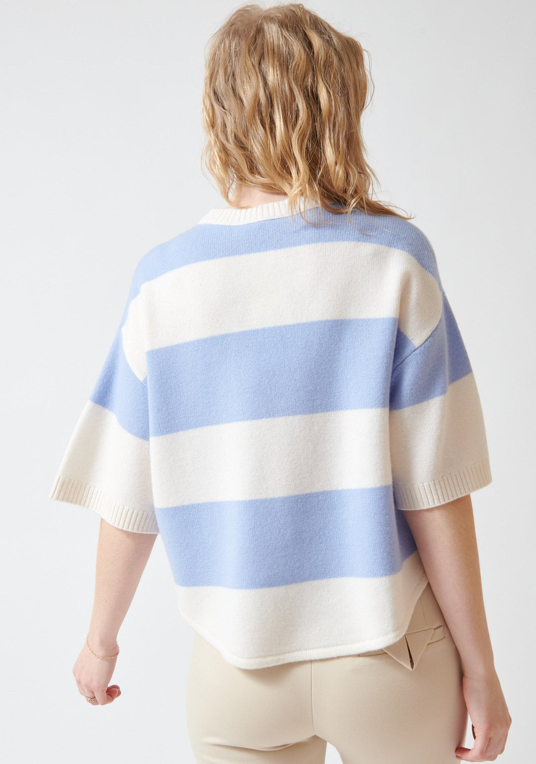 Madi wearing Dorothee Schumacher Modern Statements Pullover rear view