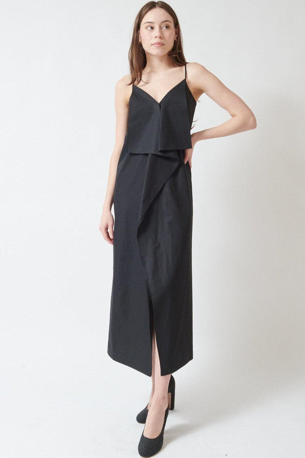 Angela wearing Christian Wijnants Dascala Dress front view