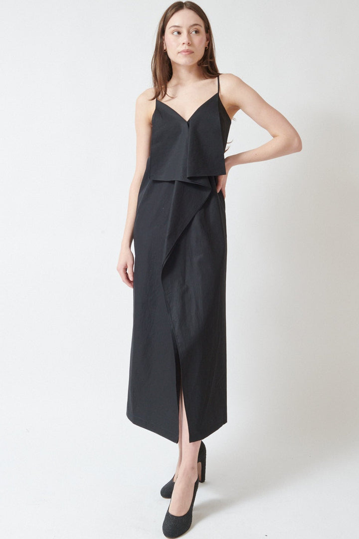 Angela wearing Christian Wijnants Dascala Dress front view