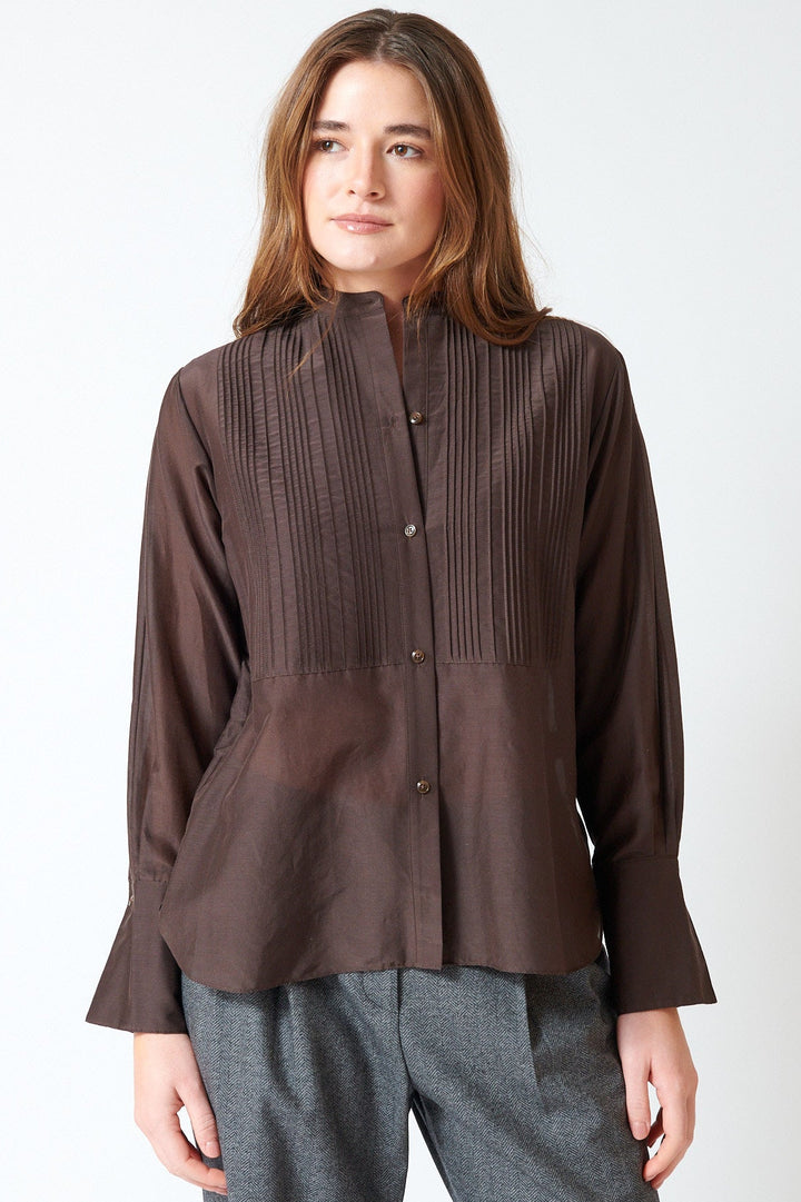 Julia wearing Waverly wearing TWP Dylan Pant front view front view