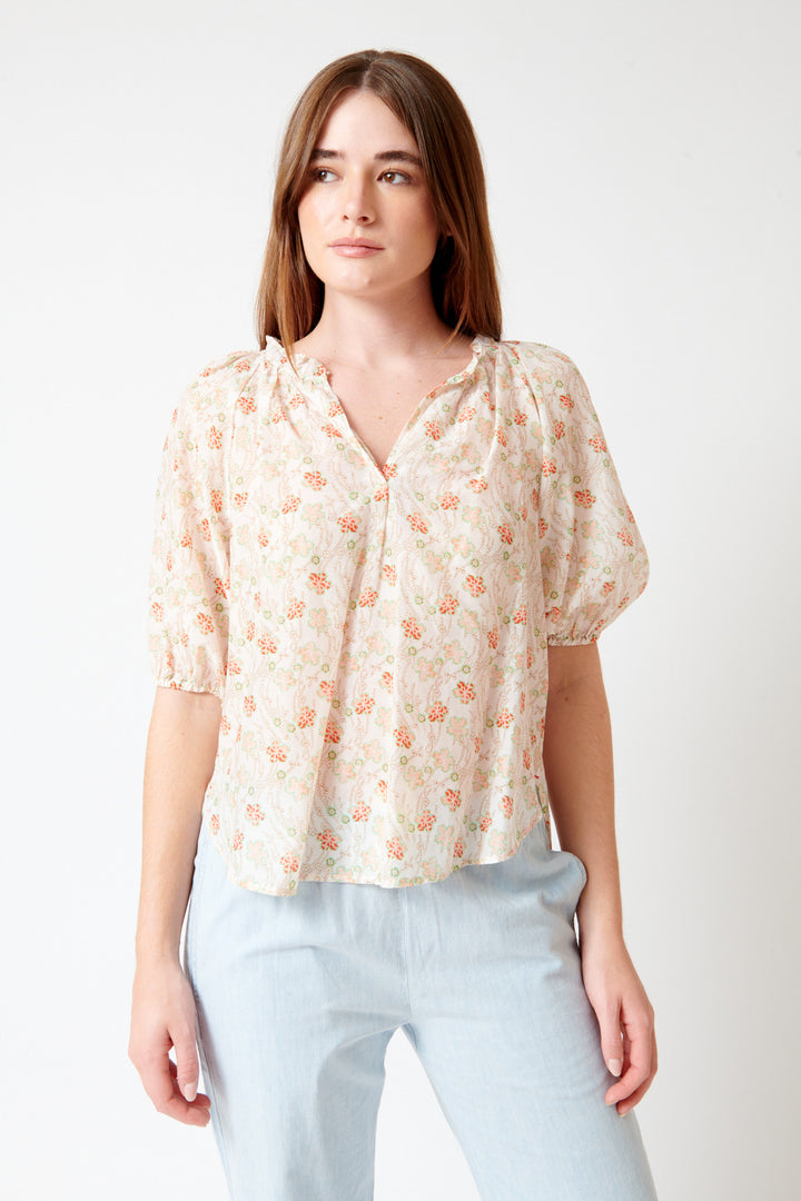 Julia wearing Xirena Jules Shirt front view