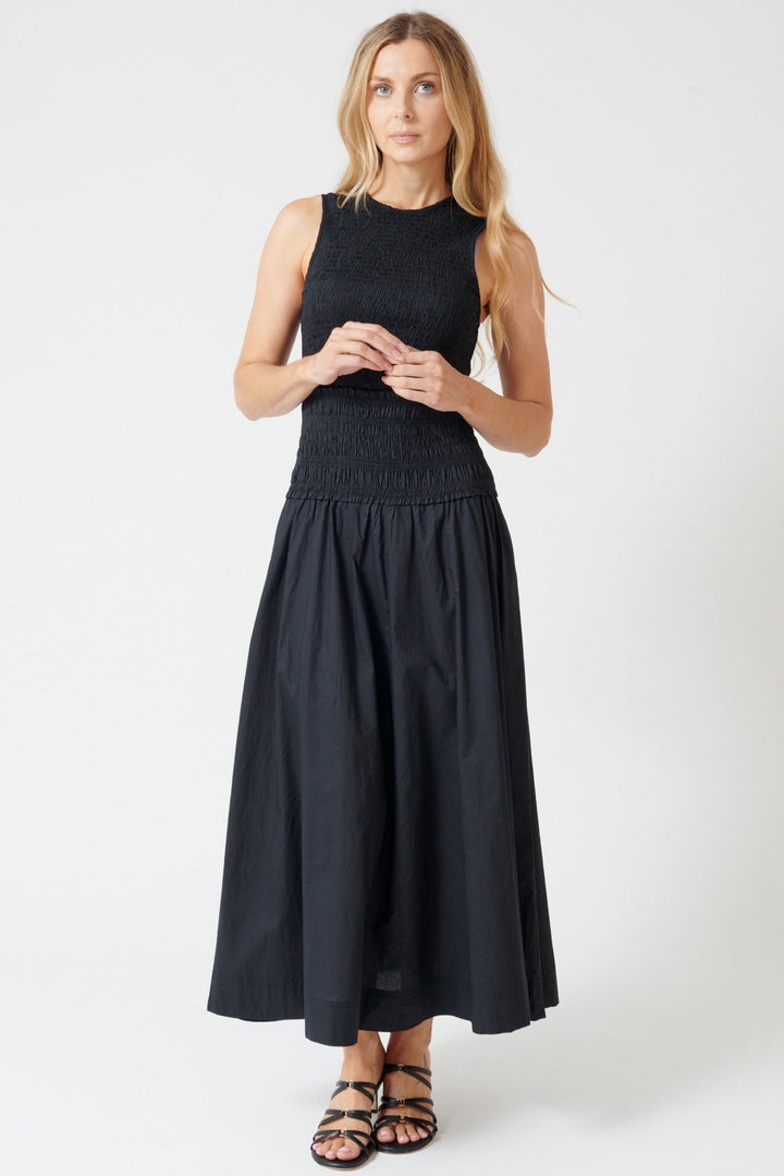 Mari wearing Apiece Apart Siempre Tank Maxi Dress front view
