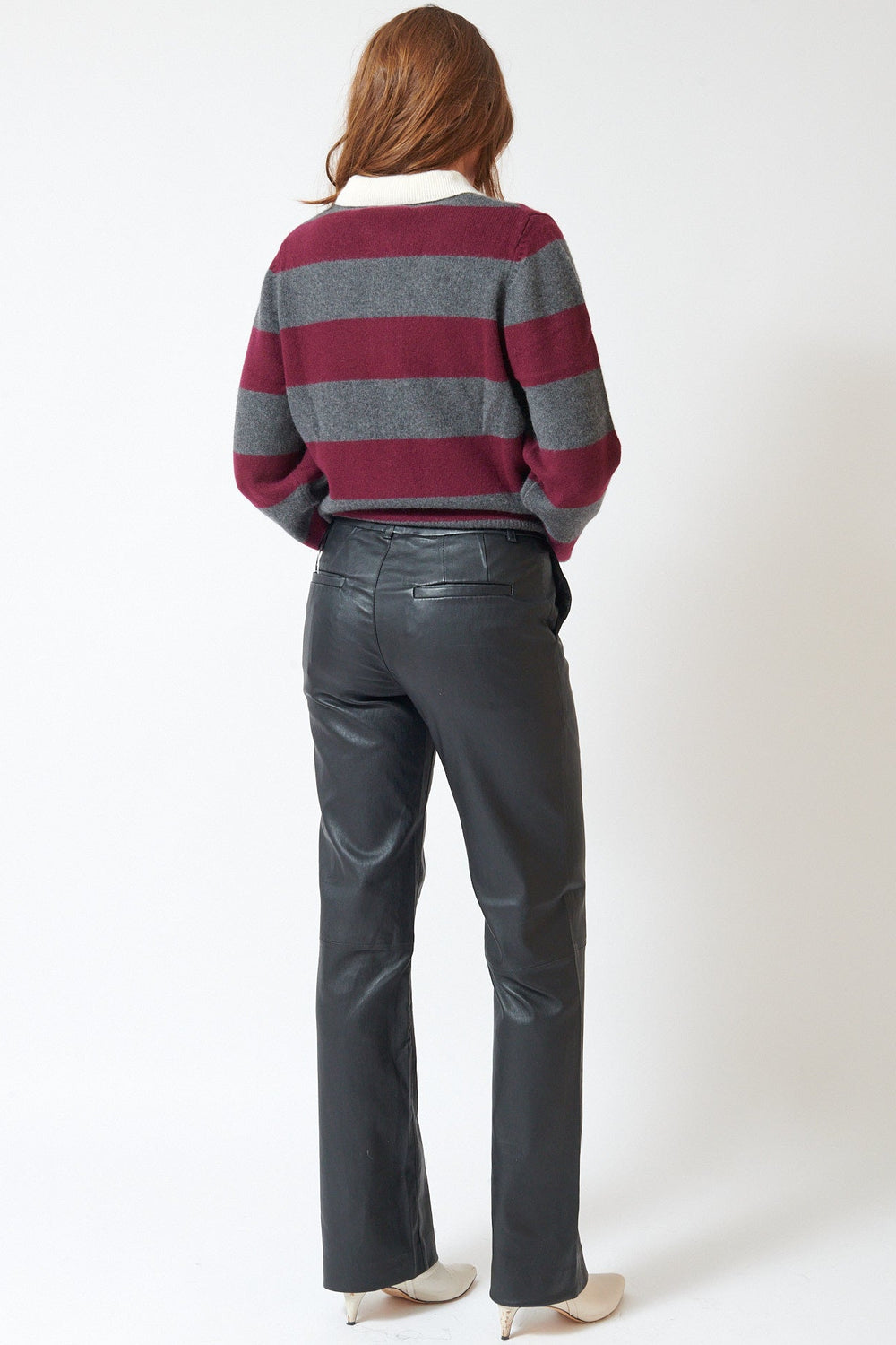 Julia wearing SPRWMN Baggy Lowrise Trousers rear view