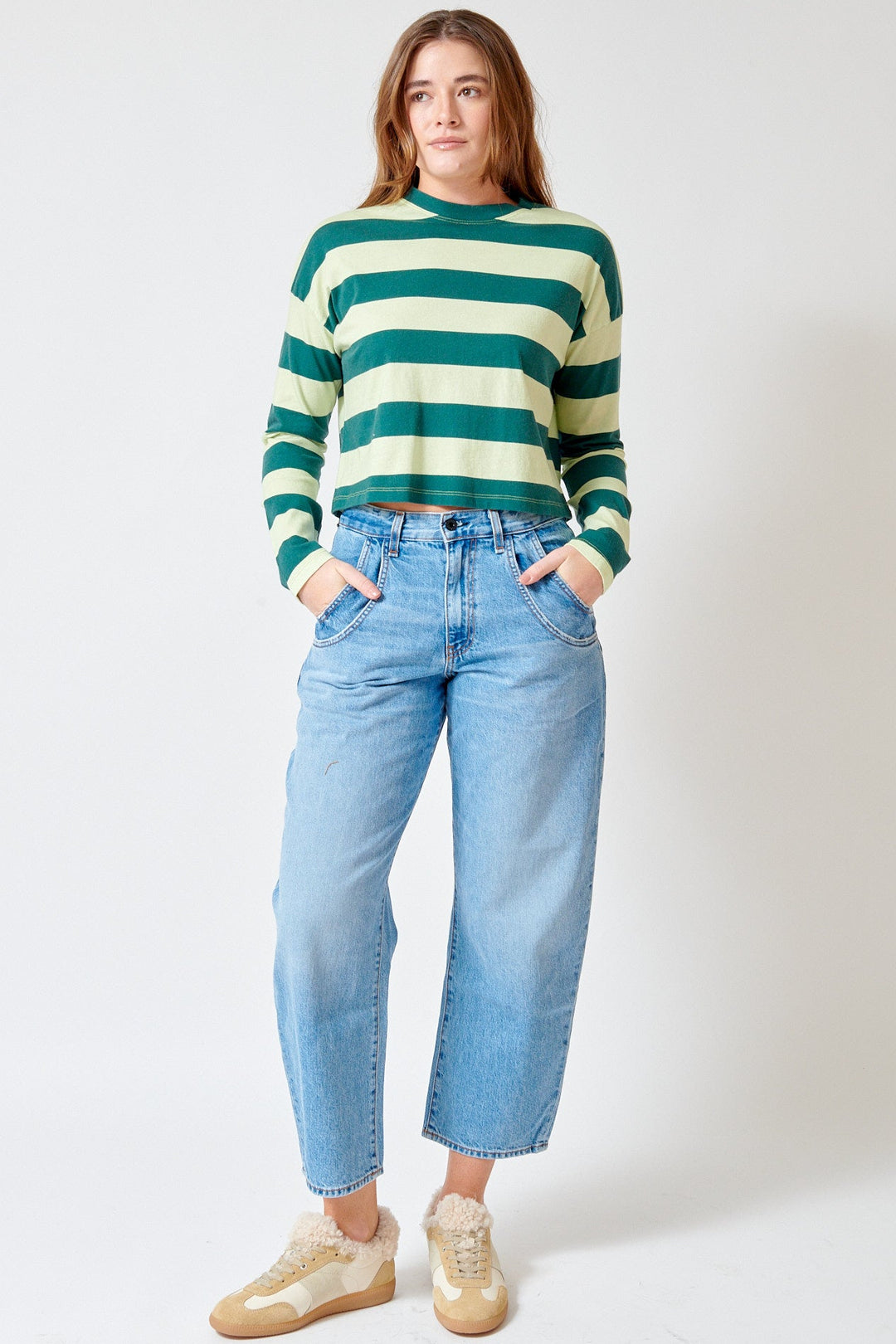 Julia wearing ASKK NY Lenox front view