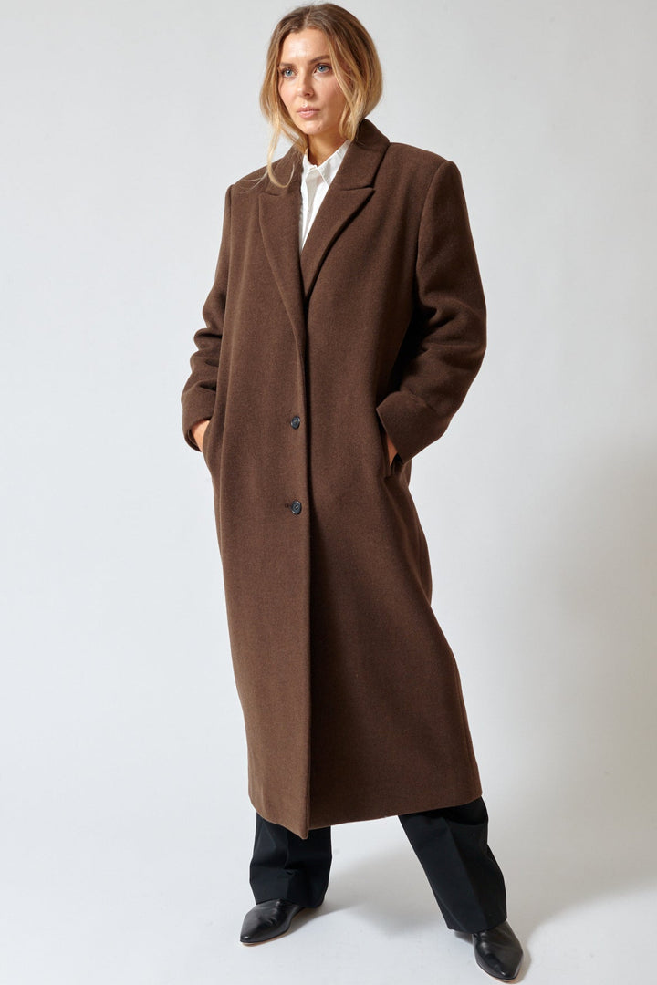 Mari wearing The Garment Clooney Man Coat x Scarf front view